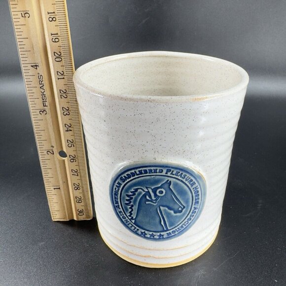 Stone Pony Pottery Single Tumbler Cup Drinking Mug Signed Illinois American Cup - Picture 3 of 10